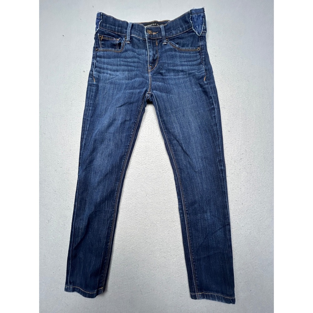 Express Legging Mid Rise Denim Cotton Blend Dark Wash 0S Womens